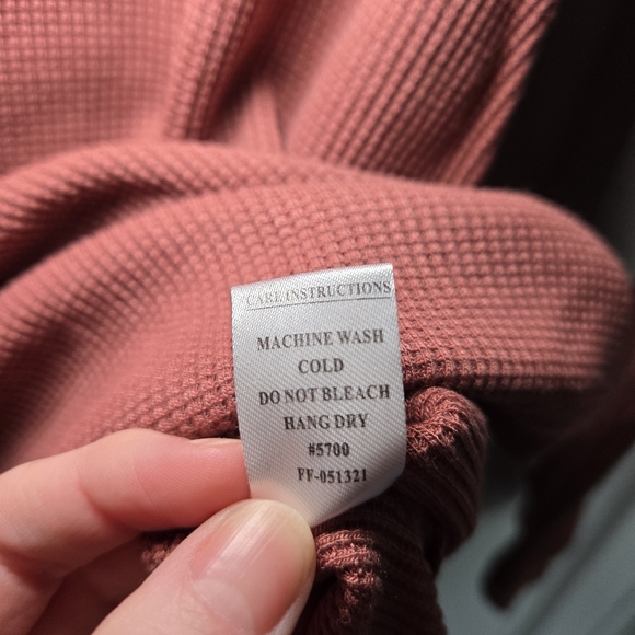 Free Fly Women's Bamboo Waffle Hoodie Size L Henley Hooded Hiking Outdoors - Picture 12 of 13